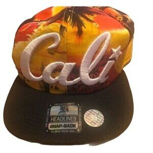 NEW! Headlines Snap Back Cali California Palm Tree Hat Men's